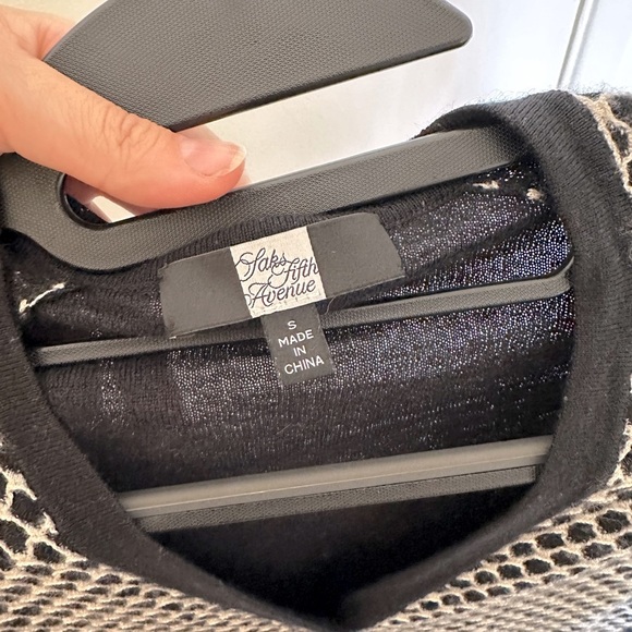 Saks Fifth Avenue Silk Cashmere Button Up Cardigan Sweater size S fall - Picture 6 of 13